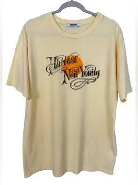 Daydreamer Women’s Neil Young Harvest Weekend Tee Yellow Fizz Size Large
